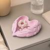 Key Storage Dish 3D Printed Wing Tray, One-Piece Durable Matte Finish Organizer, Heart Girlish Decorative Tray Wings Design Jewelry Holder, for Rings