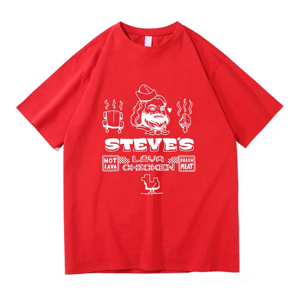 Funny Steve's Lava Chicken T Shirt 2025 Fashion Men/women Clothing Harajuku High Quality Tops Cotton Clothes Days Gifts Tshirts