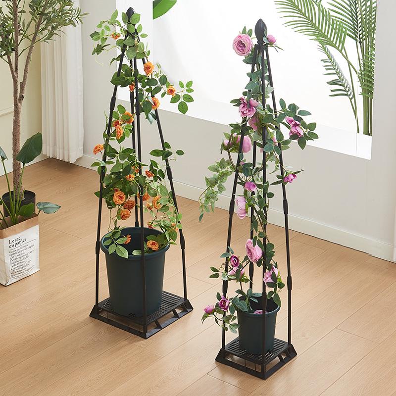 Bougainvillea & Clematis Climbing Plant Support Frame - Spliced Tray Shelf for Potted Plants & Horticulture