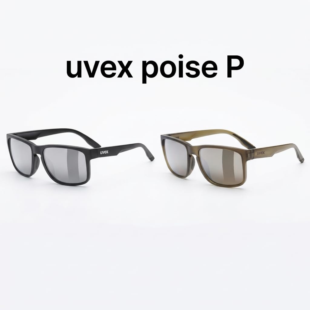 Polarized Sunglasses UV400 UV Protection Lightweight for and Spectating Poise P Black Matte [Uvex] Driving, Travel, Fishing, Golf, - Men's & Women's -