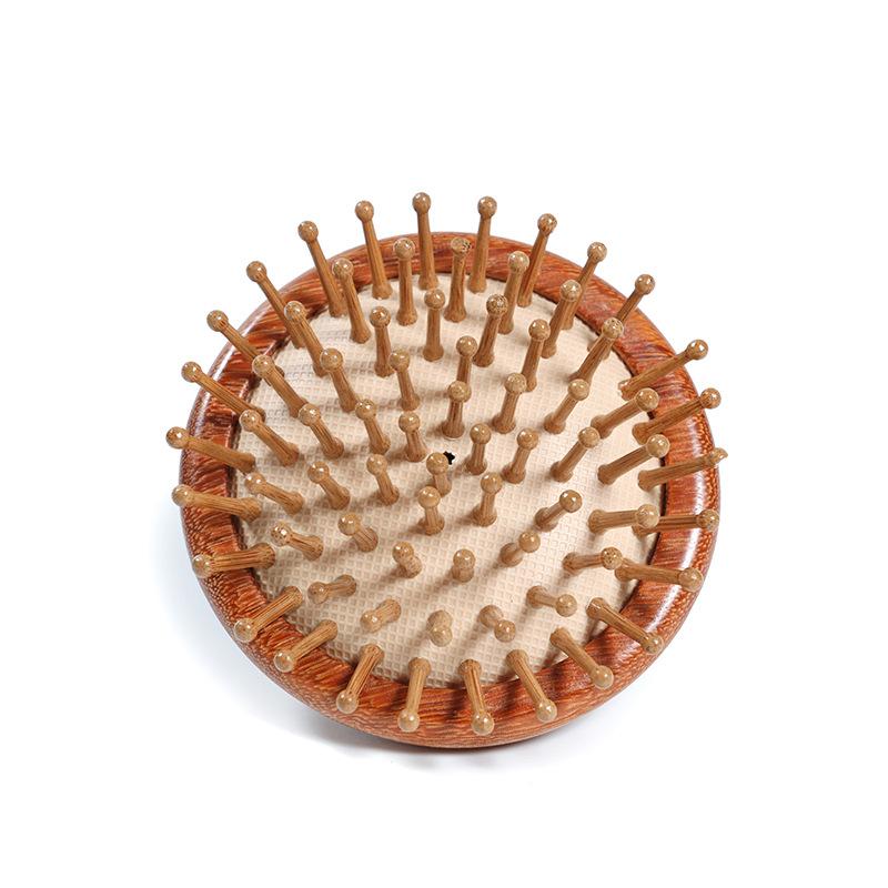 Multi-Functional Wood Therapy Massage Comb Scalp Head Massager Natural Sandalwood Circular Tooth Guasha Scraping Body Massager