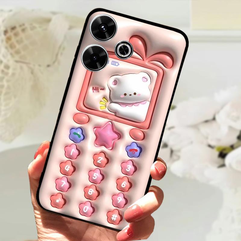 For Xiaomi Redmi 13 Case Fashion Painting Matte Cover Soft Silicone TPU Phone Case For Xiaomi Poco M6 4G Shockproof Shell Fundas