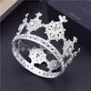 Birthday Crown Cake Decoration Small Circle 8cm Children Diadem Bridal Wedding Hair Jewelry Tiaras Head Ornaments
