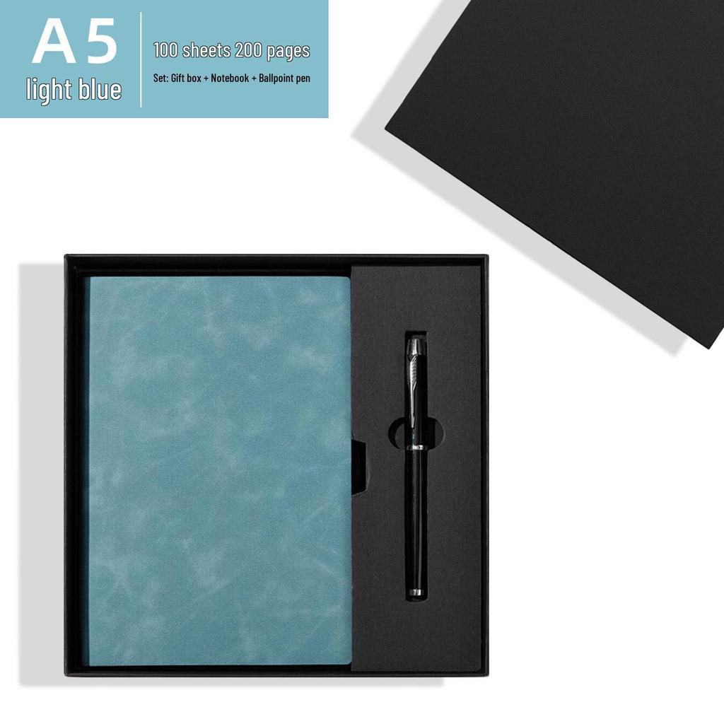 Elegant Retro Notebook & Thermos Set: Premium Gift Box for Business Meetings