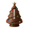 Christmas Tree Statue LED Light Up Scene Props Desktop Decoration Football Christmas Tree For Nightstand Bedroom Living Room