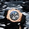 CHENXI Watches For Men Quartz Waterproof Sports Men's Watch Silicone Strap Chronograph Calendar Luminous Wristwatches