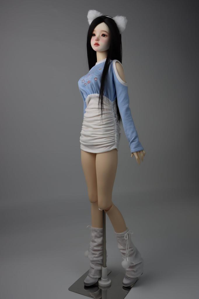 HAMRETHYPPZ 13 14 16 BJD Dětský oděvní set, BJD Dětské oblečení bjd panenka šaty s odhalenými rameny, roztomilé šaty, roztomilé šaty, šaty s dlouhým rukávem,