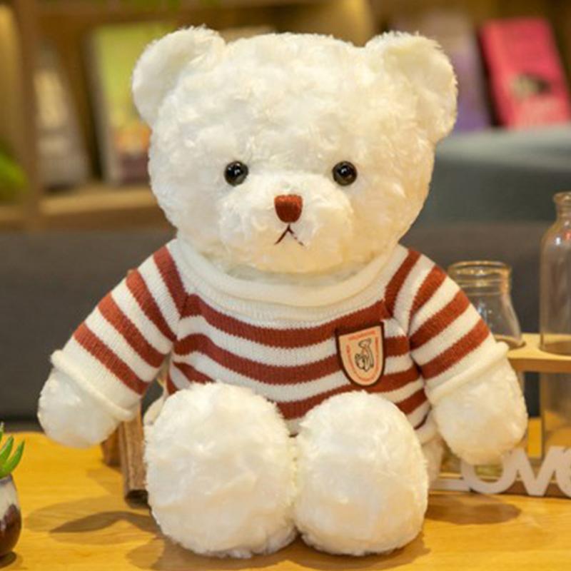 30cm Handgemachter Teddybär Plüschtier Niedlicher Anzieh-Stofftier Kleiner Brauner Bär Kuscheliges Plüschtier Puppe Kinder Weihnachtsgeschenke