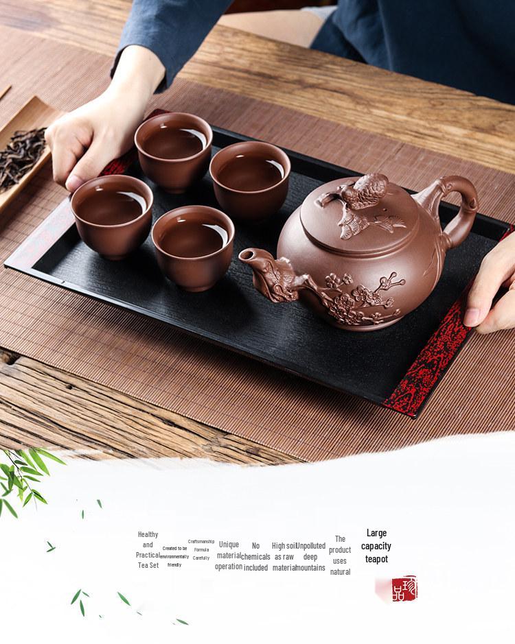 Large Yixing Zisha Handmade Ceramic Teapot for Kung Fu Tea