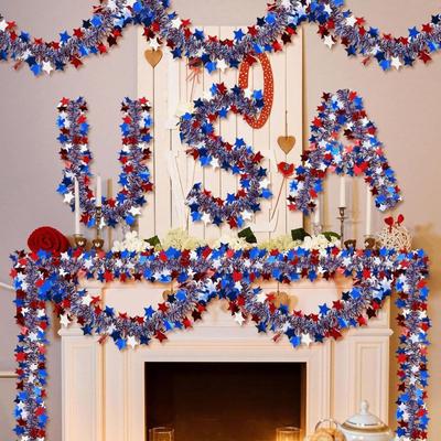 Independence Day Party Atmosphere Decoration Supplies Tops Venue Layout Color Strips