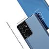 Étui à rabat miroir en cuir pour Samsung Galaxy S25 S25Ultra S25 Edge S24 S23 S22 S21 S20 Note20 10 9 8 Support Housse de téléphone Funda