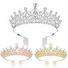 Queen Baroque Princess Vintage Crystal Crown Bride Crown Wedding Hair Accessories Rhinestone Tiara