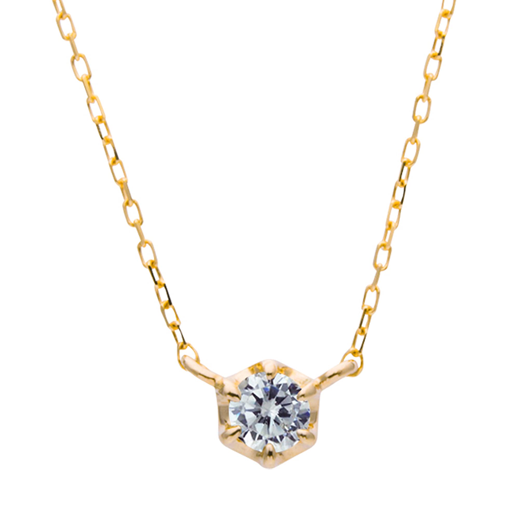 

Day Diamond Necklace SI Class One Birthday Present Gift K10 10K Gold White Gold Yellow Gold Pink Gold Made in Japan Double [Matthewmark] [White Gift]