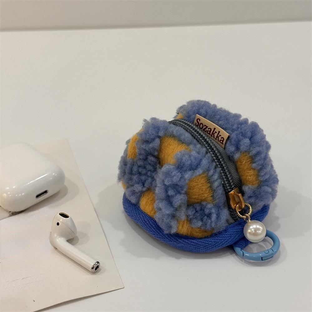 1 pezzo retrò classico auricolare borsa vintage adorabile mini peluche wireless auricolare borsa di stoccaggio
