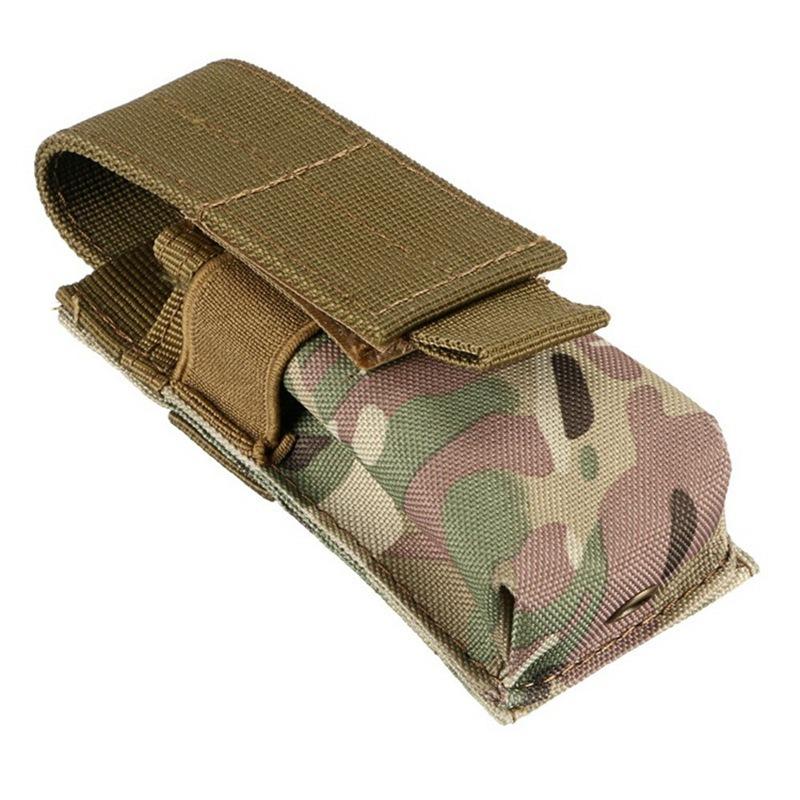 Nylon Tactical Flashlight Pouch Compact MOLLE M5 Waist Bag Portable Close Fitting Gear for Outdoor Running Convenient Carry Tool