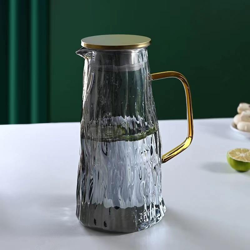 Summer New Explosion-proof Cold Kettle Large-capacity Beverage Pot Household High Temperature Resistant Glass Pot Cold Kettle Set