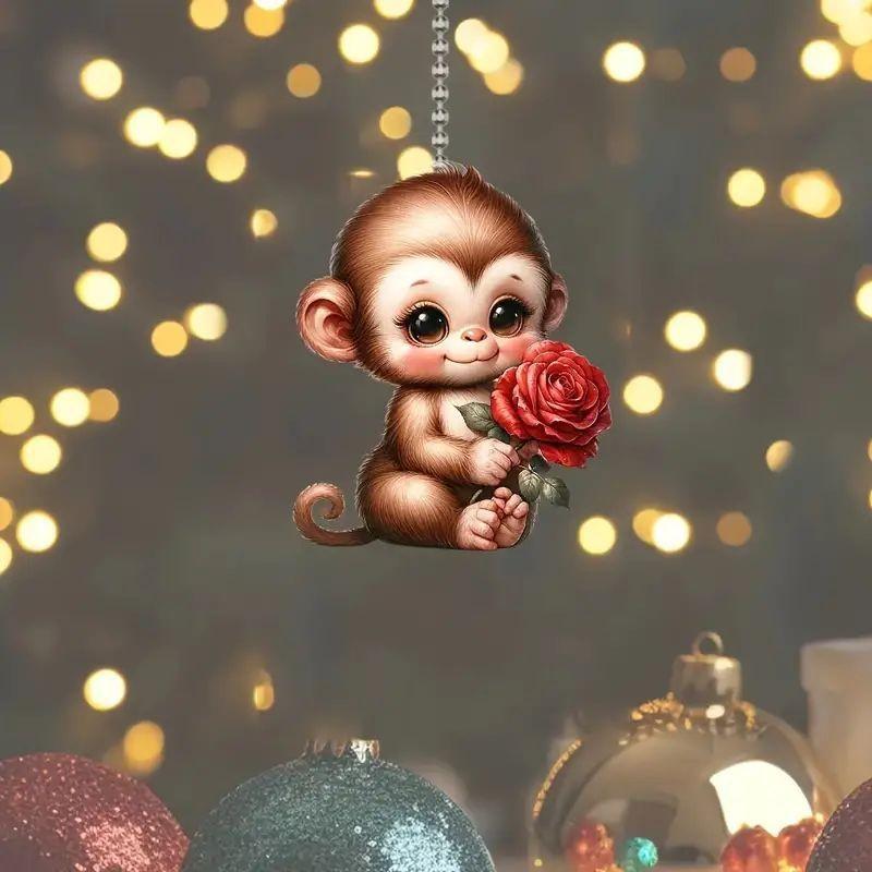 Acrylic Adorable Car Hanging Decor With Fun Cartoon Style Perfect For Rooms Kids