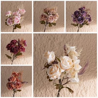 Easy Style Flowers Artificial Rose Bouquets Low Maintenance Flowers