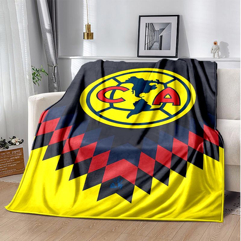 Club Amrica Flannel Blanket Soft Warm All-Season Throw, Design for Camping, Car Travel, Hiking Sofa, Bed, Office Perfect Gift for Parties