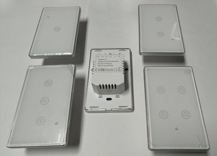 Touch Screen Smart Light Switch WiFi Home Automation Glass Panel Remote Control EU US Standard 1-4 Gang