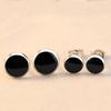 Punk Style Personality Black Earrings Hip-hop Street Trendy Men Round Earrings