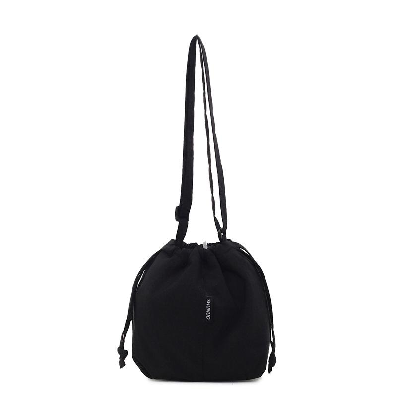 Large Capacity Drawstring Shoulder Bag Women's Lightweight Tote Bag Commuter Crossbody Bag