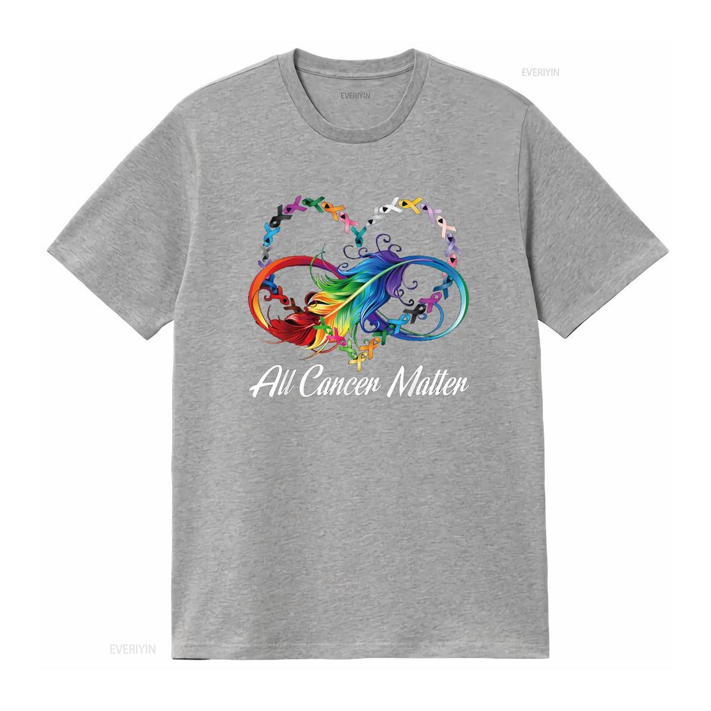 Alle Krebsarten Bewusstseinsbänder Welttag Damen T-Shirt vintage Gewaschen Dehnbar Grafikdesigner Kleidung Weich Atmungsaktiv