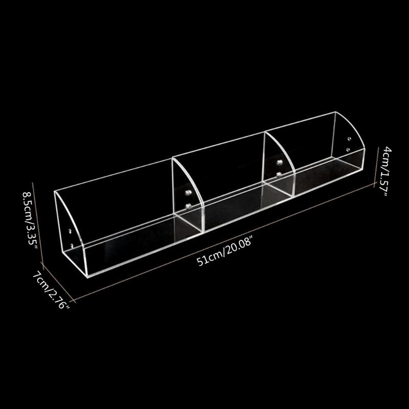 Clear Display Risers Stand 1 2 3 Tiers Makeup Organizers Acrylic Display Shelf with Dividers Dresser Display Stand