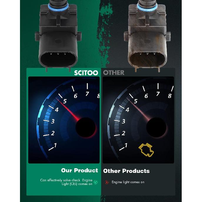 SCITOO Manifold Absolute Pressure Sensor fit for Chrysler for 300 2005,for Chrysler for Sebring 2008,for Dodge for Avenger 2008,for Dodge for Magnum