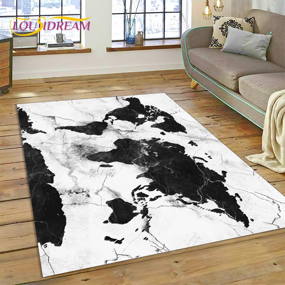 Dream Colour Marble Blue Green Gold Luxurious Carpet Rug for Home Living Room Bedroom Sofa Doormat Decor