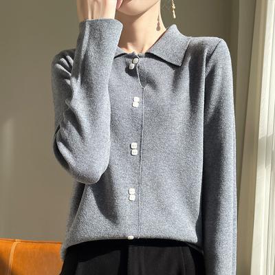 Wiosenne i jesienne damskie golfy z długim rękawem dzianinowy sweter odzież wierzchnia modna swobodna prosta koszula dół góra