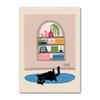 Black Cat Poster Canvas Painting Lovers Gift Wall Art Mural House Potted Plant Print Picture Living Room Home Decor Frameless