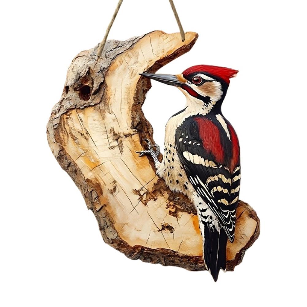 Segno di Uccello in Legno Vintage Scatola Fatta a Mano in Bosso Pettirosso Decorazione da Parete Rustica Fattoria Animale del Bosco Ornamento da Appendere per Casa Stanza dei Bambini
