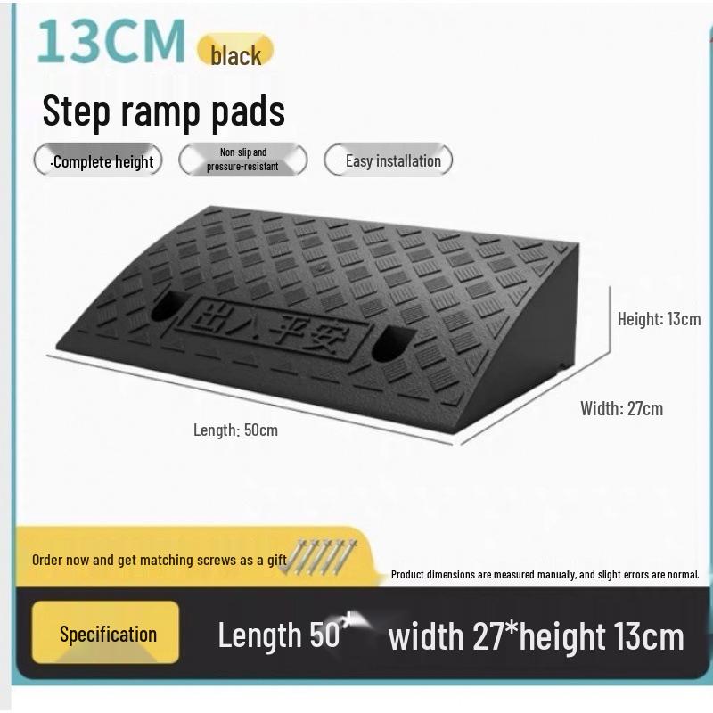 Uphill Step Mat: Plastic Slope Curb Car Sill and Speed Bump