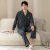 [Super Soft] Tencel Cotton Couple Pajamas Spring and Autumn Lyocell Long Sleeve One Men's and One Women's Autumn Loungewear Set