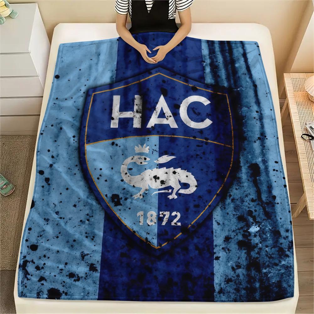 Le Havre Athletic Club Flannel Blanket, High Quality Comfortable for All Seasons, Home Decor, Warmth and Comfort