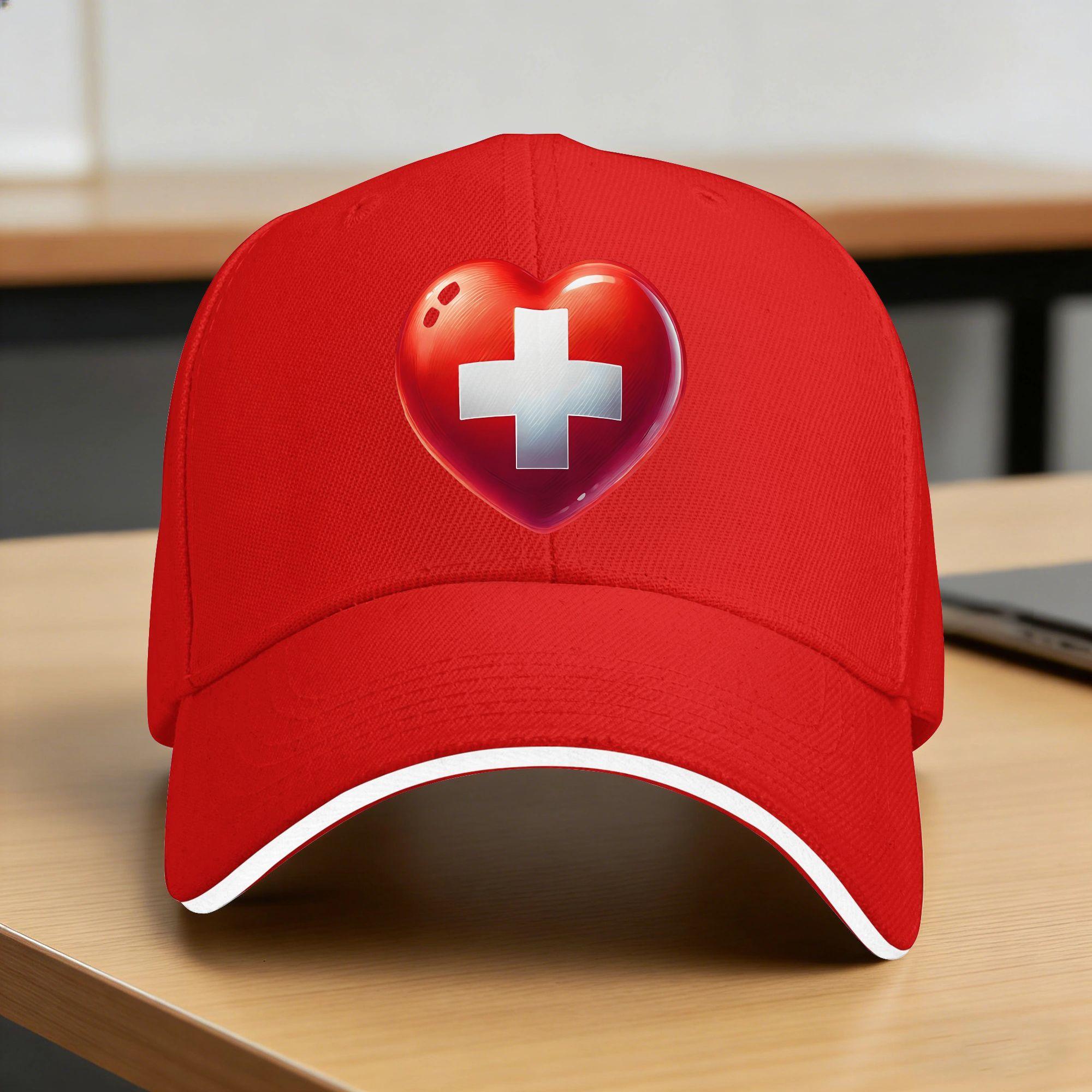 Summer Switzerland Flag Baseball Cap  Outdoor Sports Classic Print Sun Hip Hop Hats Unisex Unisex Dropshipping Baseball Caps One Size