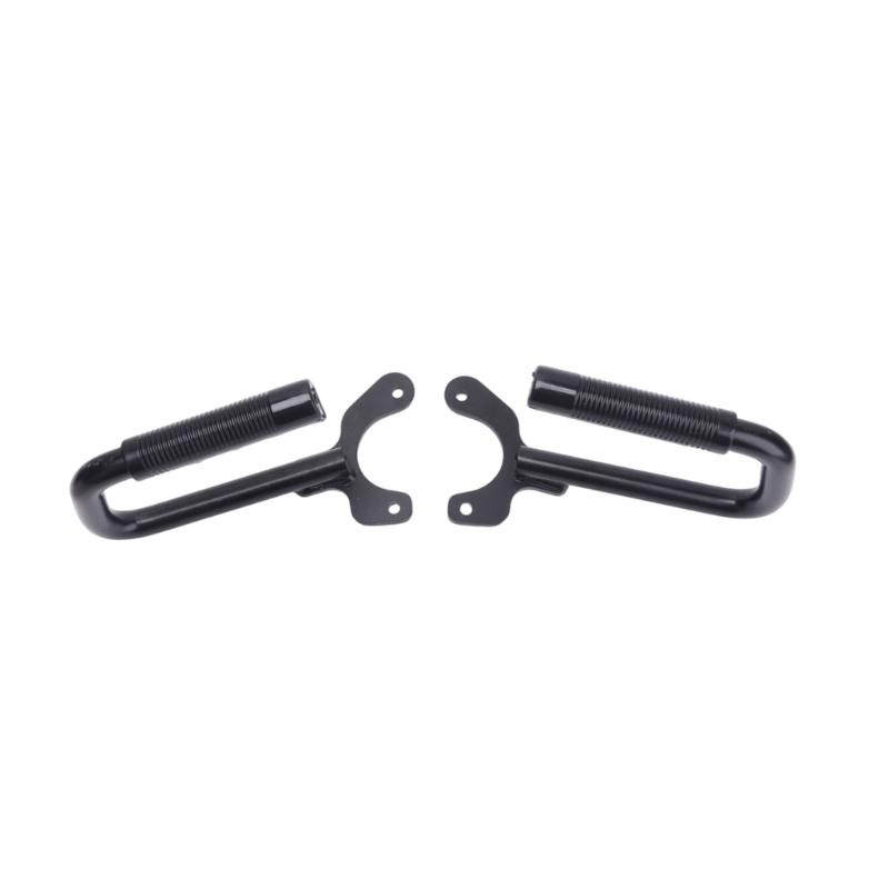 Wrapped Grip Vehicle Grab Handle for the Specified Front Cabin Position, Bent Tubular Metal Handhold with Two-Hole Mounting Plate for Entry and Exit