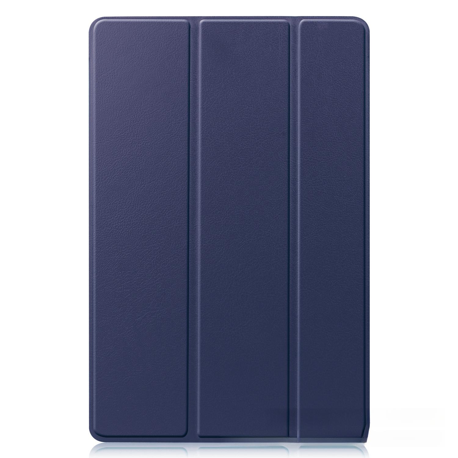 Tablet Case For Galaxy Tab S11 Ultra SM-X936B Tri-Fold Foldable Stand Protective Case For Tab S11 Ultra темно-синий