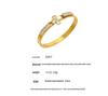 18K Gold-Plated Bracelet Set: Stainless Steel Heart, Flower & Zircon Details with Full Diamond Texture.