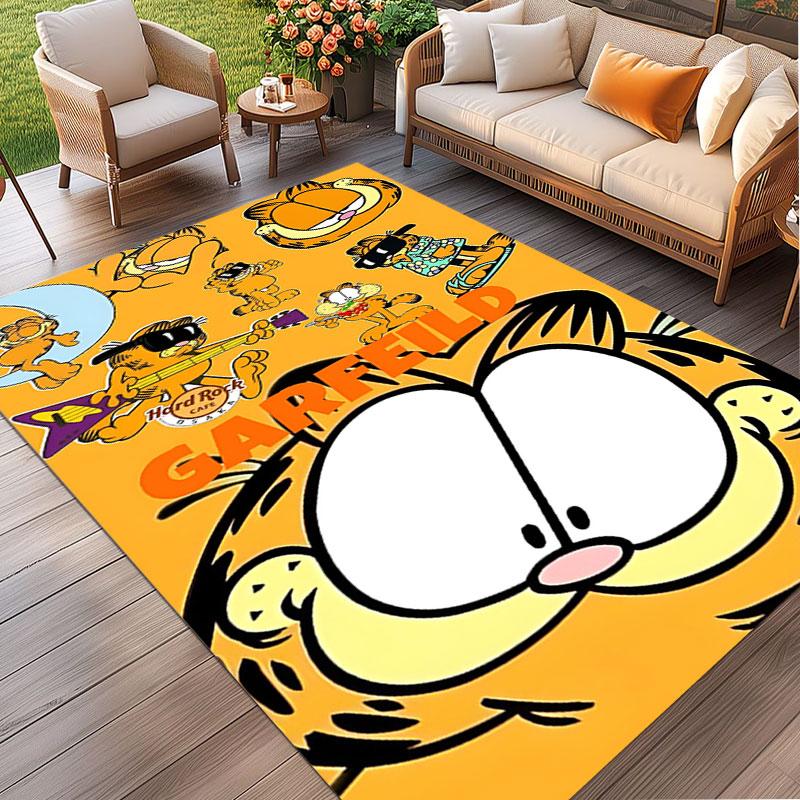 Garfield Print Rug, Washable Floor Carpet, For Entryway Dorm Laundry Room Office Study, Home Decor Birthday Christmas Gift