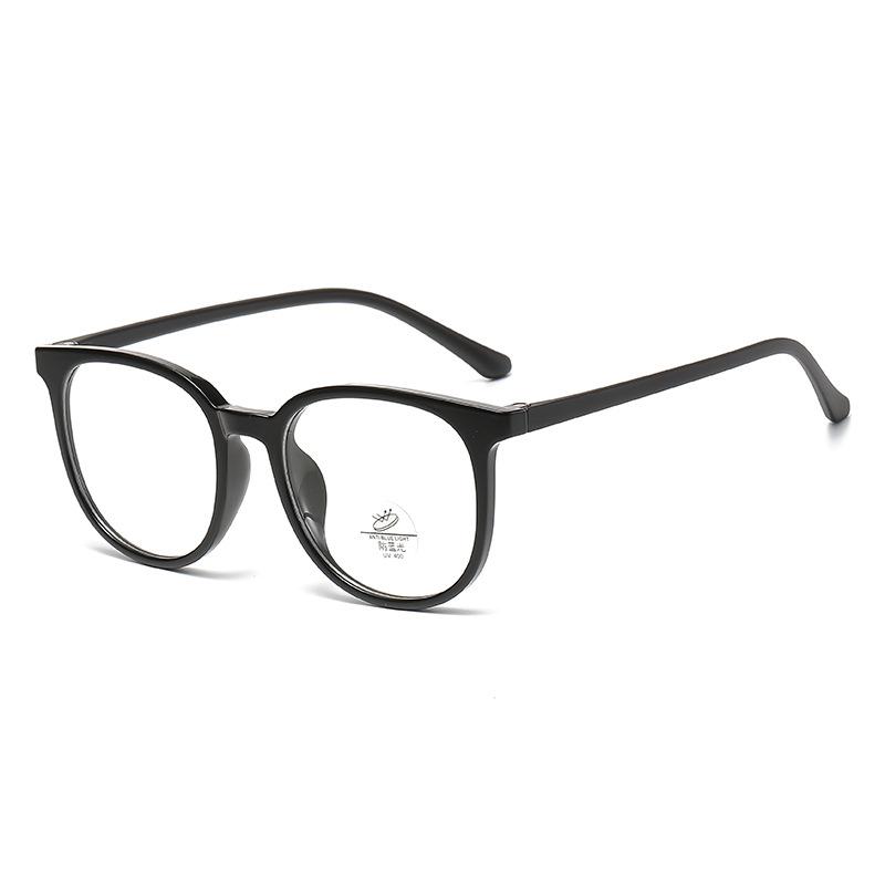 Brown Frame Glasses, Men'S And Women'S Tide Anti-Blue Light Glasses, Can Be Equipped With High-Degree Flat Glasses Tr1144