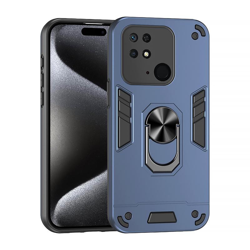 Armor Funda Für Xiaomi Redmi 10C Hülle Hart PC Silikon Stoßfest Rückseite für Redmi10C 10 C Auto Magnetring Ständer Coque