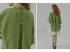 Women's Green Retro Embroidered Shirt - High-End Spring/Summer Commuter Blouse