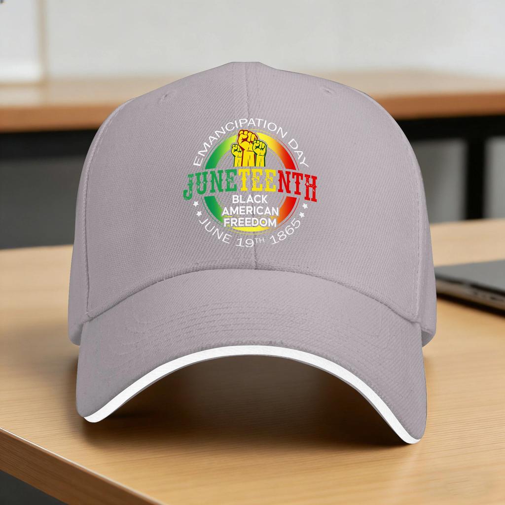 Juneteenth African American Freedom 1865 Black History Month Baseball Cap  Vintage Men Adult Trucker Hat  Snapback Cap