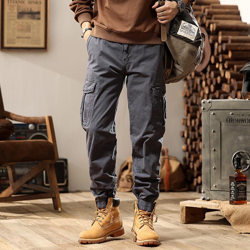 Retro Casual Loose Cuff Pants - Men’s Fashionable, All-Match Overalls