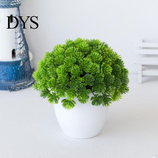 Artificial Plant Pot Realistic Energetic Decorative Vivid UV-resistant Fake Desktop Ornament Bonsai Office Decor