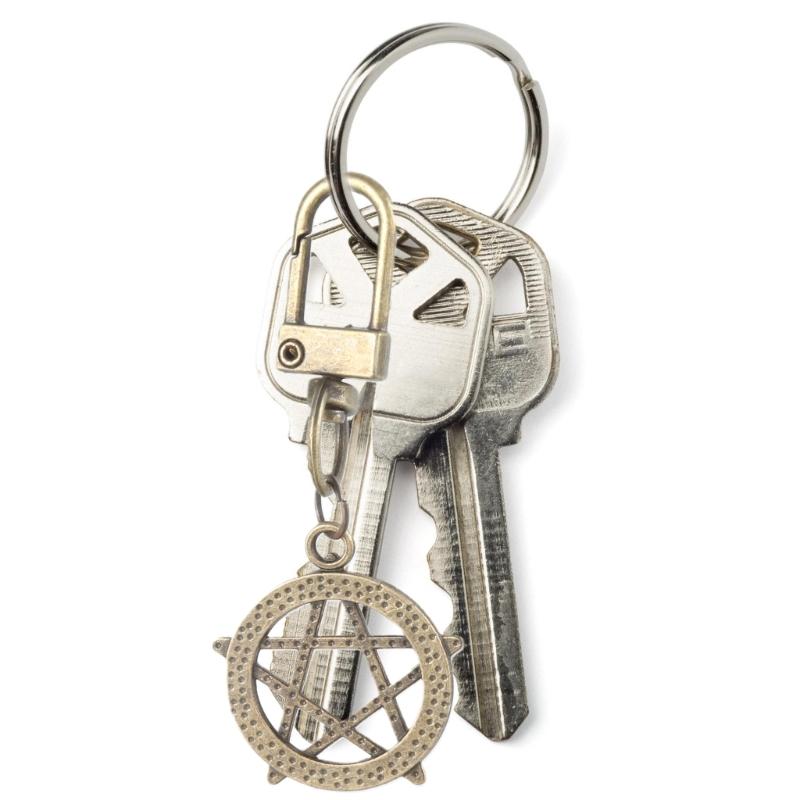 Stylish Hollow Five Point Star Keychain Charm Pendant Portable Fashion Sturdy Alloy Key Holder Accessory Daily Use