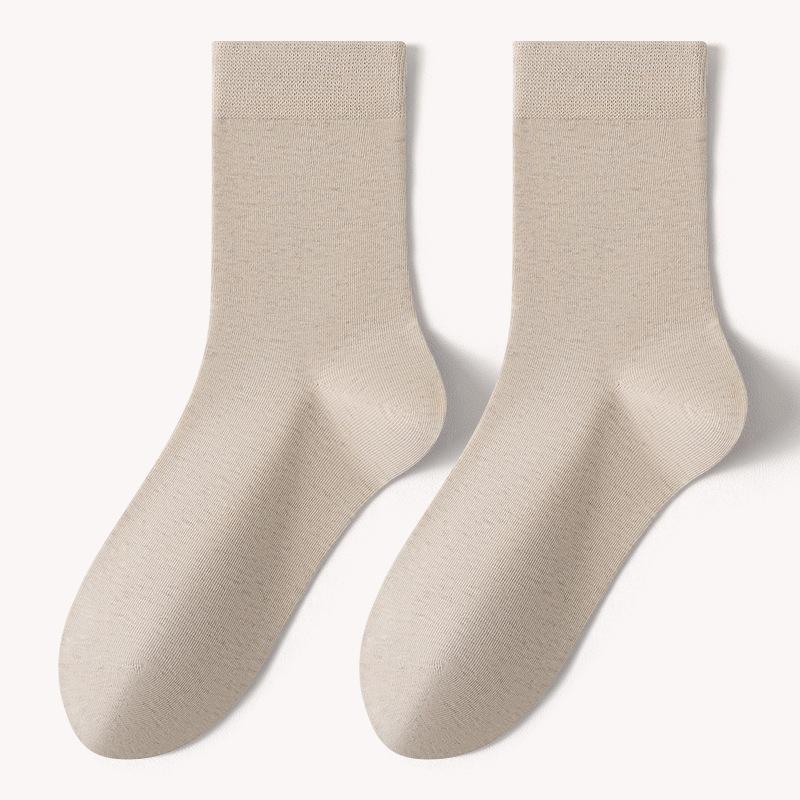 Female Spring and Autumn 7a Antibacterial Anti Pilling Moon Child in The Tube Pile Cotton Socks