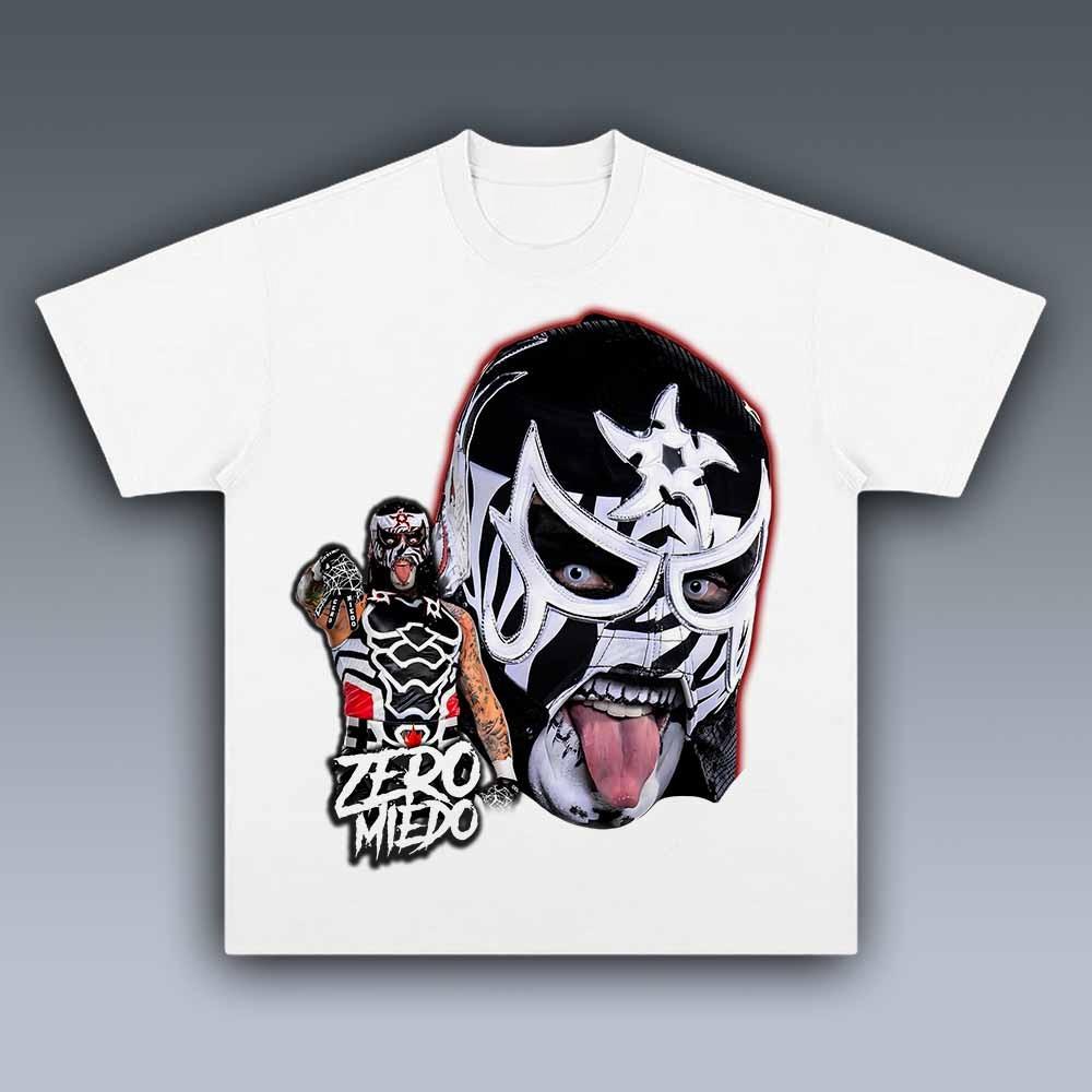 Penta El Zero Miedo Retro Print T-Shirt Men Women Libre Wrestling Fan Casual Streetwear Cotton Short Sleeve Tops